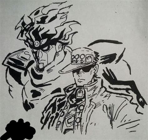 Part 4 Jotaro and Star Platinum Drawing | Fandom