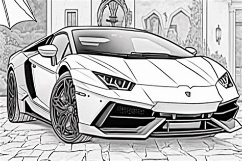 Sports Car Coloring Pages PNG Graphic By Malachipatzan ·, 57% OFF