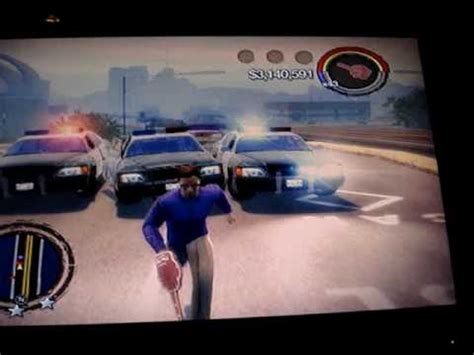 Saints Row 2 Police Chase.. Car vs foot - YouTube