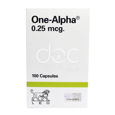 Buy One-Alpha 0.25mcg Capsule 10s (strip)- Uses, Dosage, Side Effects, Instructions - DoctorOnCall