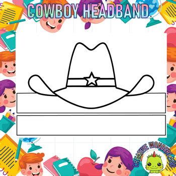 Cowboy Hat Paper Crown Printable Wild West Coloring Craft Activity