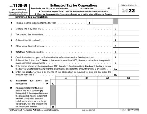 Who Should Use IRS Form 1120-W?