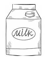 Milk Carton Clipart Drawing Cartoon Colouring Outline Coloring Cartons  sketch template
