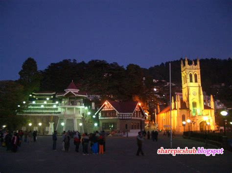 Beautiful View of Shimla at Night | The Ridge at Night in Shimla ...