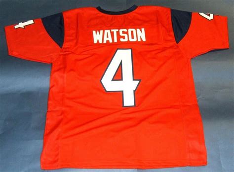 DESHAUN WATSON CUSTOM PRO STYLE RED JERSEY