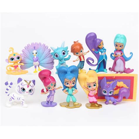 Puloru Shimmer And Shine Shimmer Shine Leah Zac Kaz Tala 12 PCS Action Figure Kids Toys ...