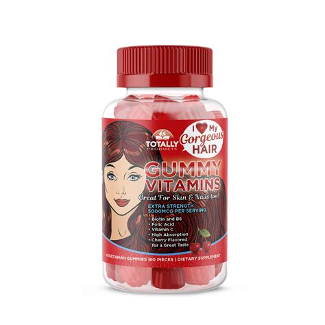 TotallyProducts Gorgeous Hair Gummy Vitamins with Bioti...