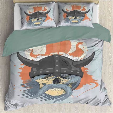 Amazon.com: Viking Bedding 3 Piece Duvet Cover Set Twin, 1 Duvet Cover + 2 Pillow Shams, Hotel ...