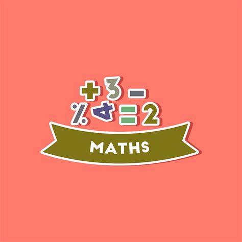Paper sticker on stylish background math lesson vector ai eps | UIDownload