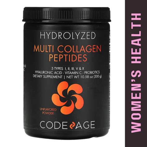 Codeage, Hydrolyzed Multi Collagen Peptides Powder, Unflavored, 10.58 oz (300 g) | Shopee ...