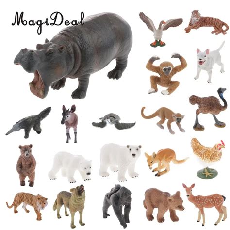 MagiDeal Realistic Animal Model Action Figure Collection Craft Kid's Room Home Desk Decoration ...