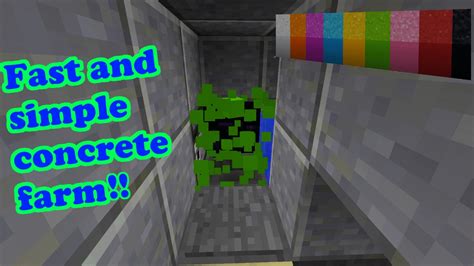 Quick and easy AFK concrete farm for Minecraft 1.12+ - YouTube