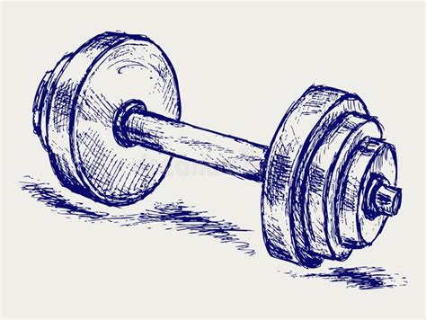 Sketch dumbbell weight stock vector. Image of fitness - 26513626