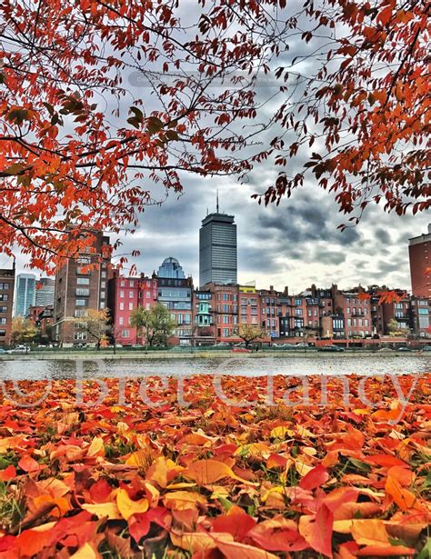 Stunning Boston autumn colors The fall foliage scene along | Etsy