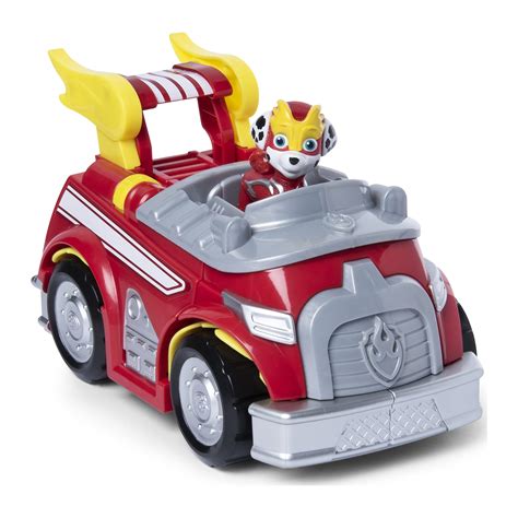 Paw Patrol, Mighty Pups Super Paws Marshall’s Powered Up Fire Truck Transforming Vehicle- Buy ...