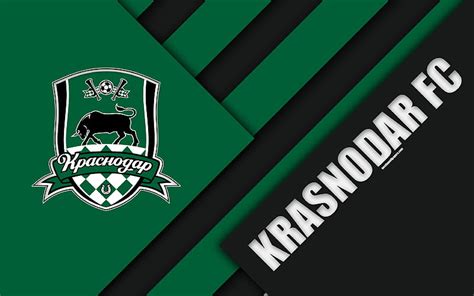 Krasnodar FC material design, green black abstraction, logo, Russian football club, HD wallpaper ...