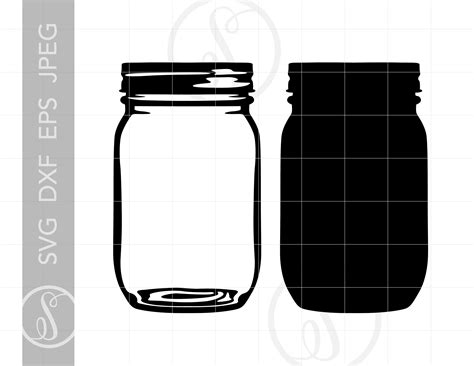 Mason Jar Cricut Mason Jar Svg Mason Jar Silhouette Mason Jar Dxf Mason ...