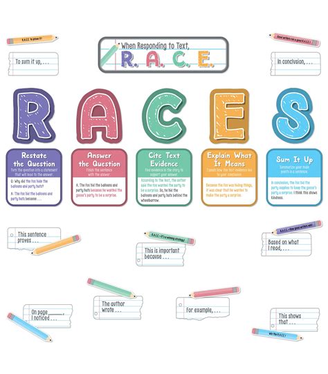 Buy Carson Dellosa R.A.C.E. Writing Strategy Bulletin Board Set—Alphabet Letters and Sentence ...