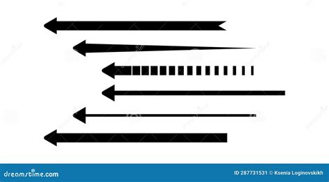 Vector arrow isolated stock vector. Illustration of thin - 287731531