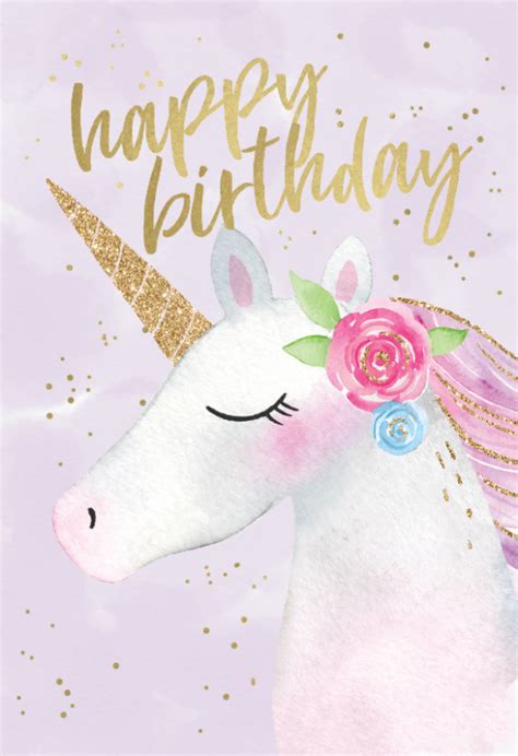 Pin on Unicorn birthday cards