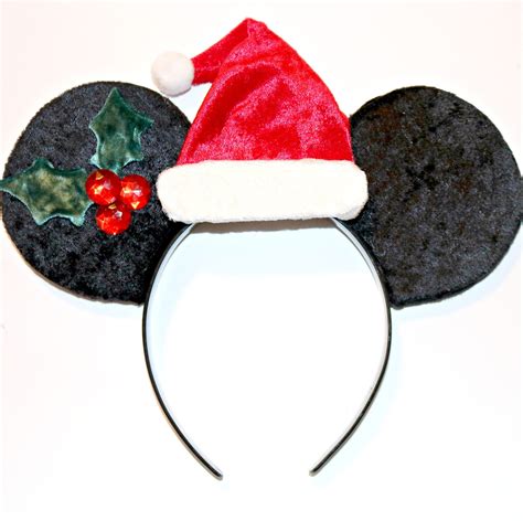 Christmas Santa Mickey Minnie Ears, Mouse Ears, Mickey Ears, Disney Ears, Christmas Ears, Santa ...