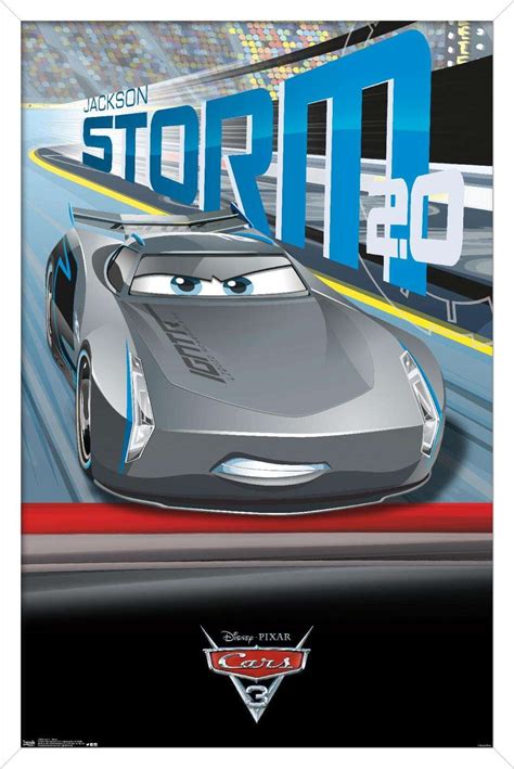 Disney Pixar Cars 3 - Storm Wall Poster, 22.375" x 34", Framed - Walmart.com