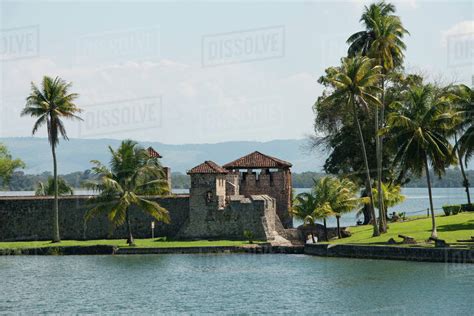 Guatemala, Rio Dulce National Park. Castillo de San Felipe. Spanish colonial 17th century fort ...