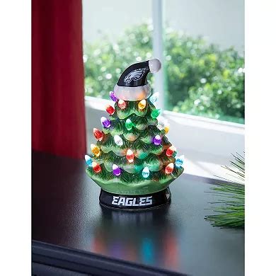 Evergreen Enterprises Philadelphia Eagles 8" LED Ceramic Christmas Tree