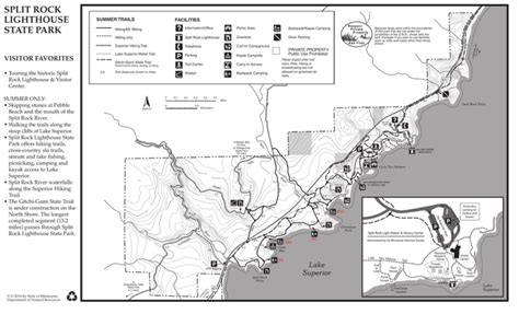 split rock lighthouse state park summer map