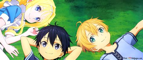 Sword Art Online - Alicization - Kirito,Alice Zuberg,Eugeo 4K wallpaper download