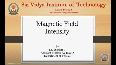 Magnetic Field Intensity - YouTube