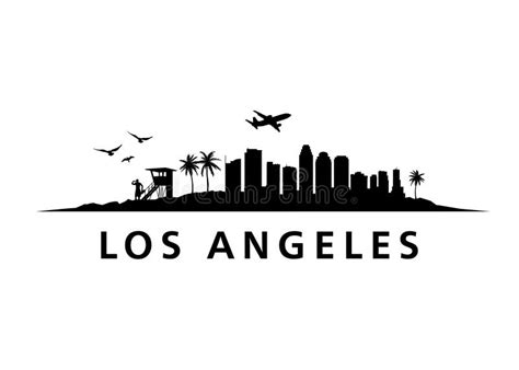 Los Angeles Skyline Black Stock Illustrations – 537 Los Angeles Skyline Black Stock ...