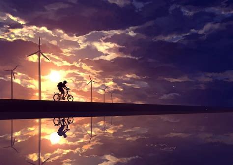 anime, Sky, Cycling HD Wallpapers / Desktop and Mobile Images & Photos