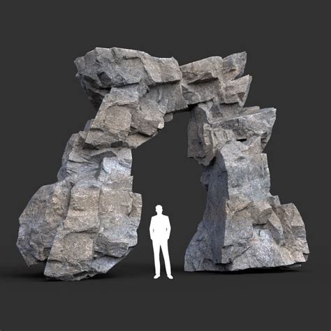 3D model Low poly Gray Granite Rock 07 200101 | CGTrader