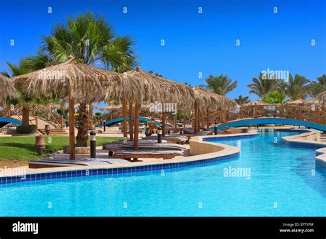 swimming pool at Hilton Long Beach Resort Hotel in Hurghada, Egypt Stock Photo: 78608984 - Alamy