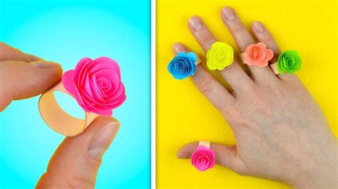 How to Make Ring with Paper Very Easy | Beautiful Paper Ring | Paper ...