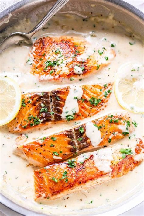 Creamy Garlic Salmon {Fast Recipe} - Fast Food Bistro