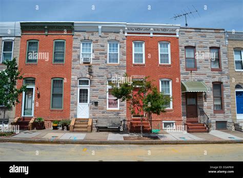 Baltimore Row Houses Stock Photo - Alamy