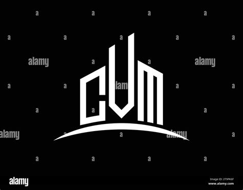 Letter CVM building vector monogram logo design template. Building Shape CVM logo Stock Vector ...