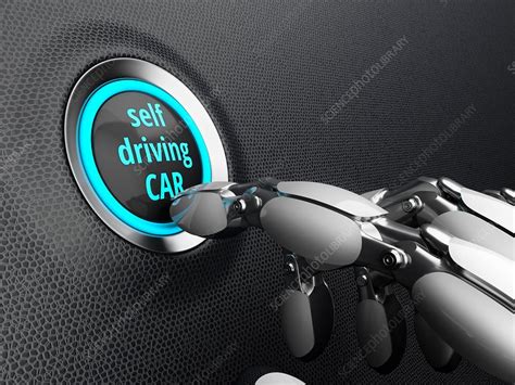 Self driving car technology, illustration - Stock Image - F022/9472 ...