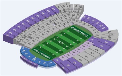 Tcu Stadium Seating Map Elcho Table | Images and Photos finder