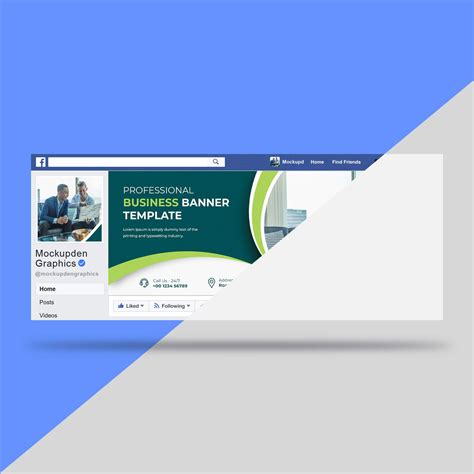 Free Facebook Cover Mockup PSD