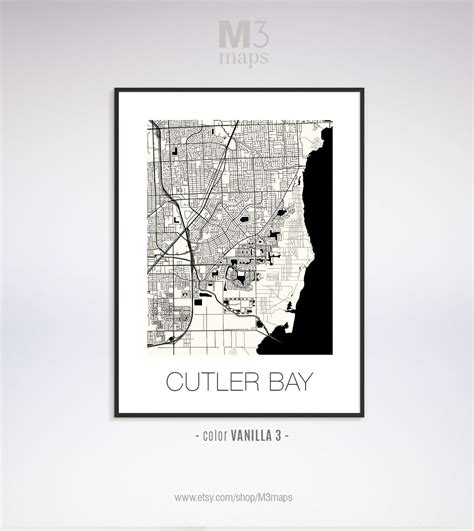 Cutler Bay Florida Cutler Bay FL Map Cutler Bay Map Cutler | Etsy