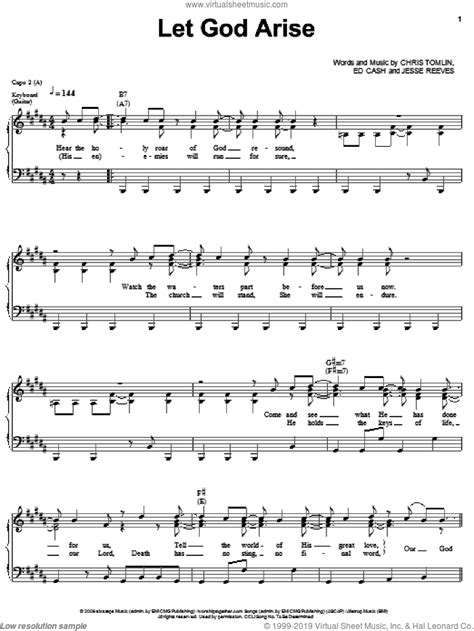 Let God Arise sheet music for voice, piano or guitar (PDF)