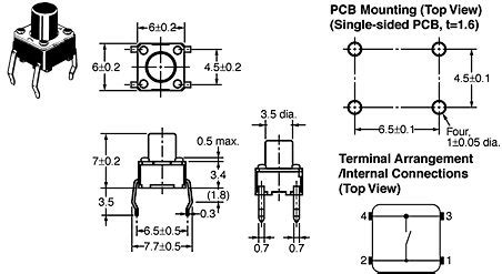 [로봇사이언스몰][Sparkfun][스파크펀] Mini Pushbutton Switch com-00097