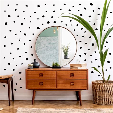 Black Polka Dot Wall Decals - Wall Stickers | CraftCuts.com