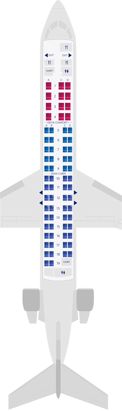 Bombardier CRJ-900 Seat Maps, Specs & Amenities | Delta Air Lines