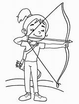 Bow And Arrow Color Page sketch template