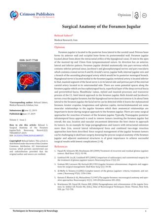 Surgical Anatomy of the Foramen Jugular_Crimson Publishers | PDF | Free ...