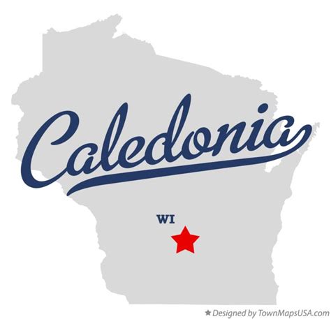 Map of Caledonia, Columbia County, WI, Wisconsin